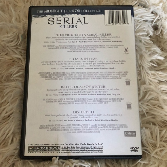 🎉 5/$15 🎉 SERIAL KILLERS - The Midnight Horror Collection DVD - Picture 2 of 3